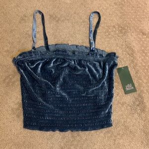 Wild Fable Smocked Crop Tank Top